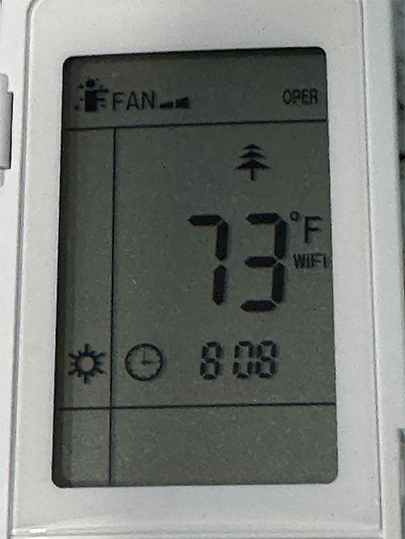 Tiny home mini-split remote - Heat
